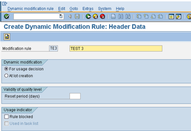 Basic Steps to Create Dynamic Modification Rule