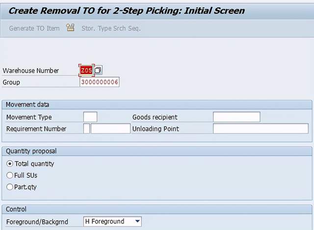 Two Steps Picking Process in SAP-WM