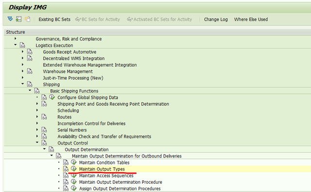 Output type SPED trigger inbound delivery after PGI for inter-company STO's outb