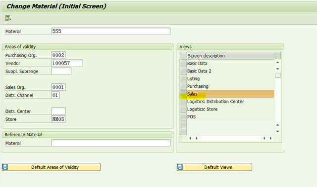 SAP RETAIL MM42進入商品的銷售檢視系統提示: No basic purchase price relevant...