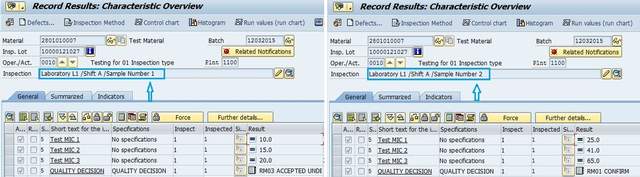 Inspection Points: Key settings and Usage