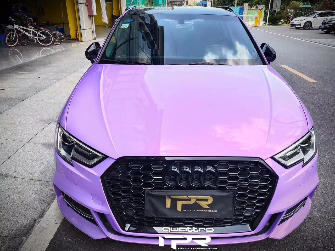 奥迪a3改色膜梦幻紫〔社会社会_奥迪a3车友圈_懂车帝
