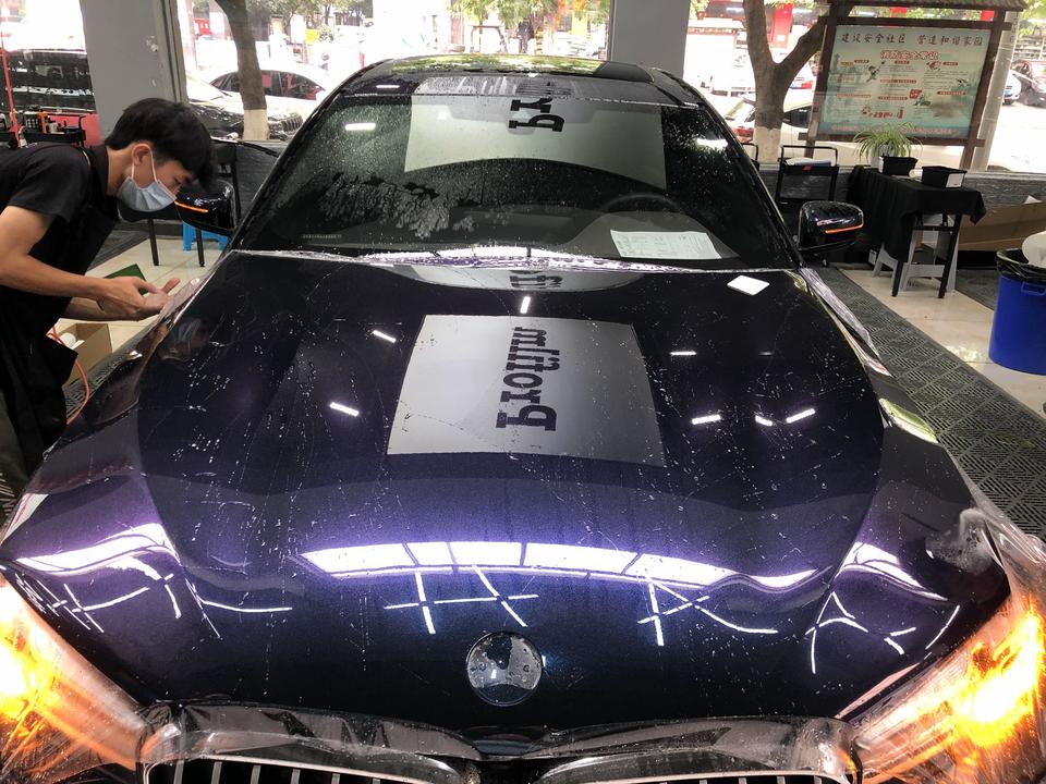 宝马5系#profilm 蓝钻车衣紫魅蓝的渐变不一样的