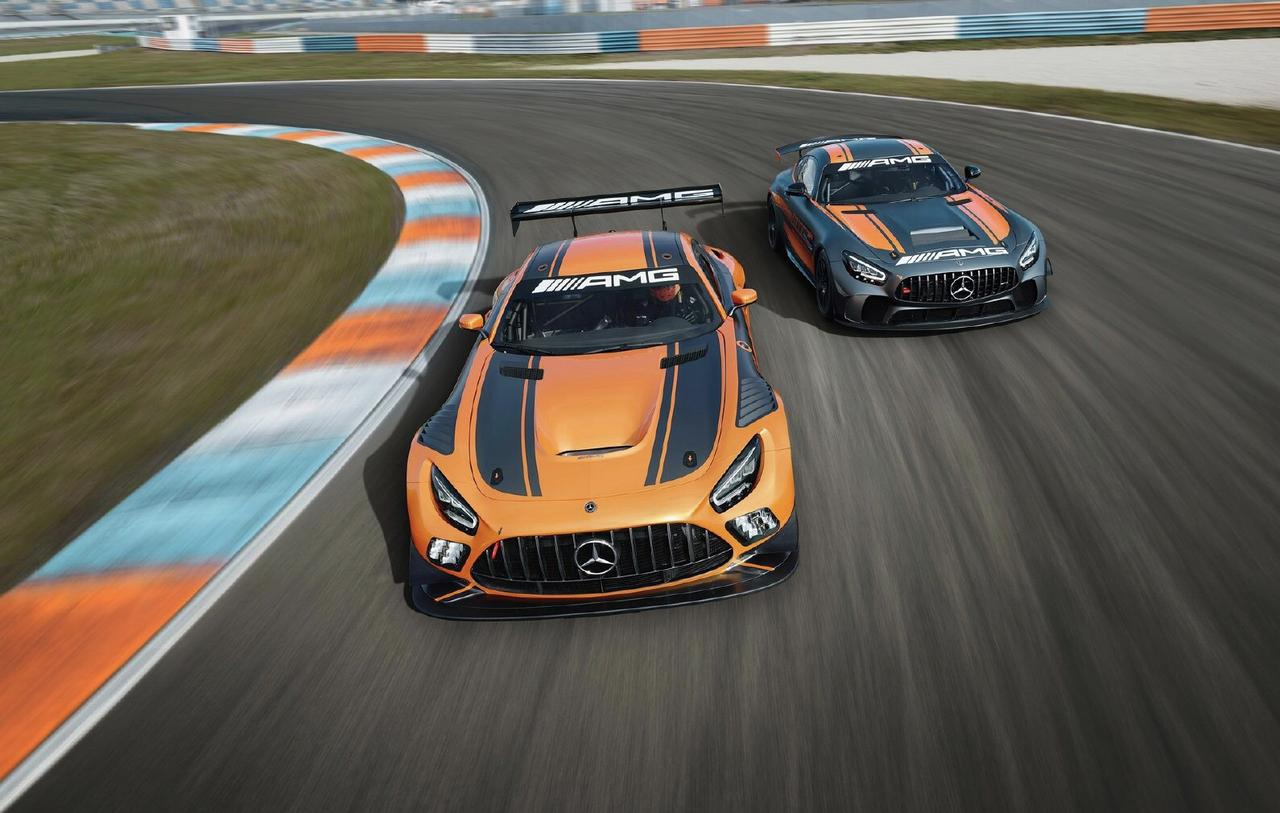 梅赛德斯发布了新款amg gt4赛车的官图,新车的空气动力学