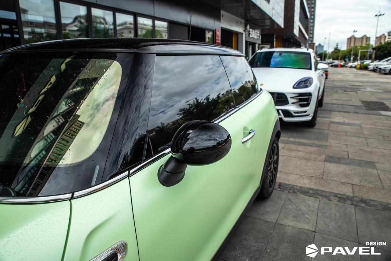 宝马mini 马卡龙蝴蝶绿改色夏天要有夏天的味道_懂车帝