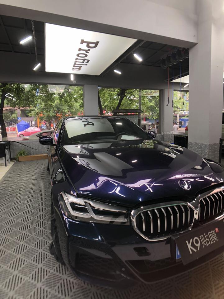 宝马5系#profilm 蓝钻车衣紫魅蓝的渐变不一样的