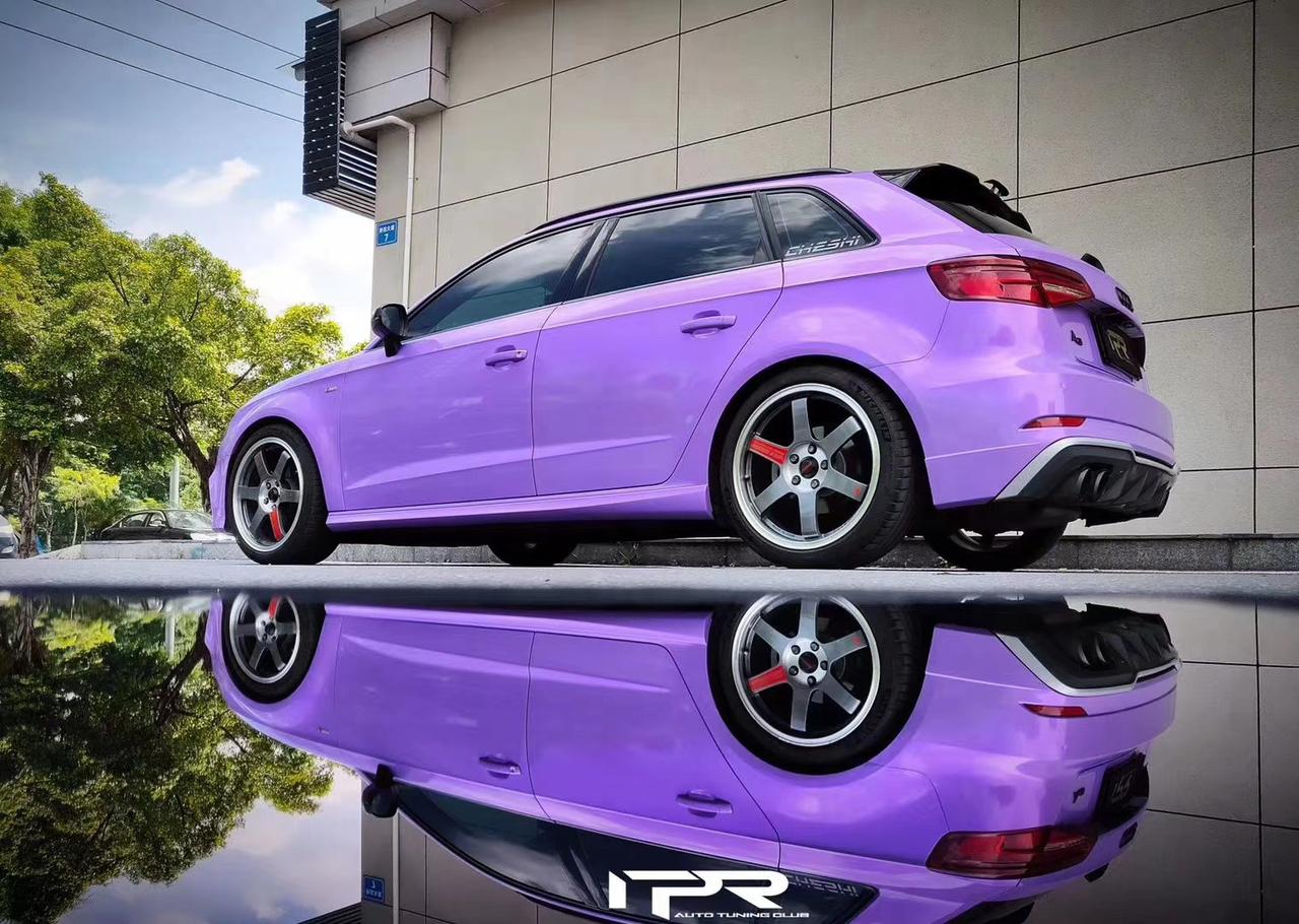 奥迪a3改色膜梦幻紫〔社会社会_奥迪a3车友圈_懂车帝