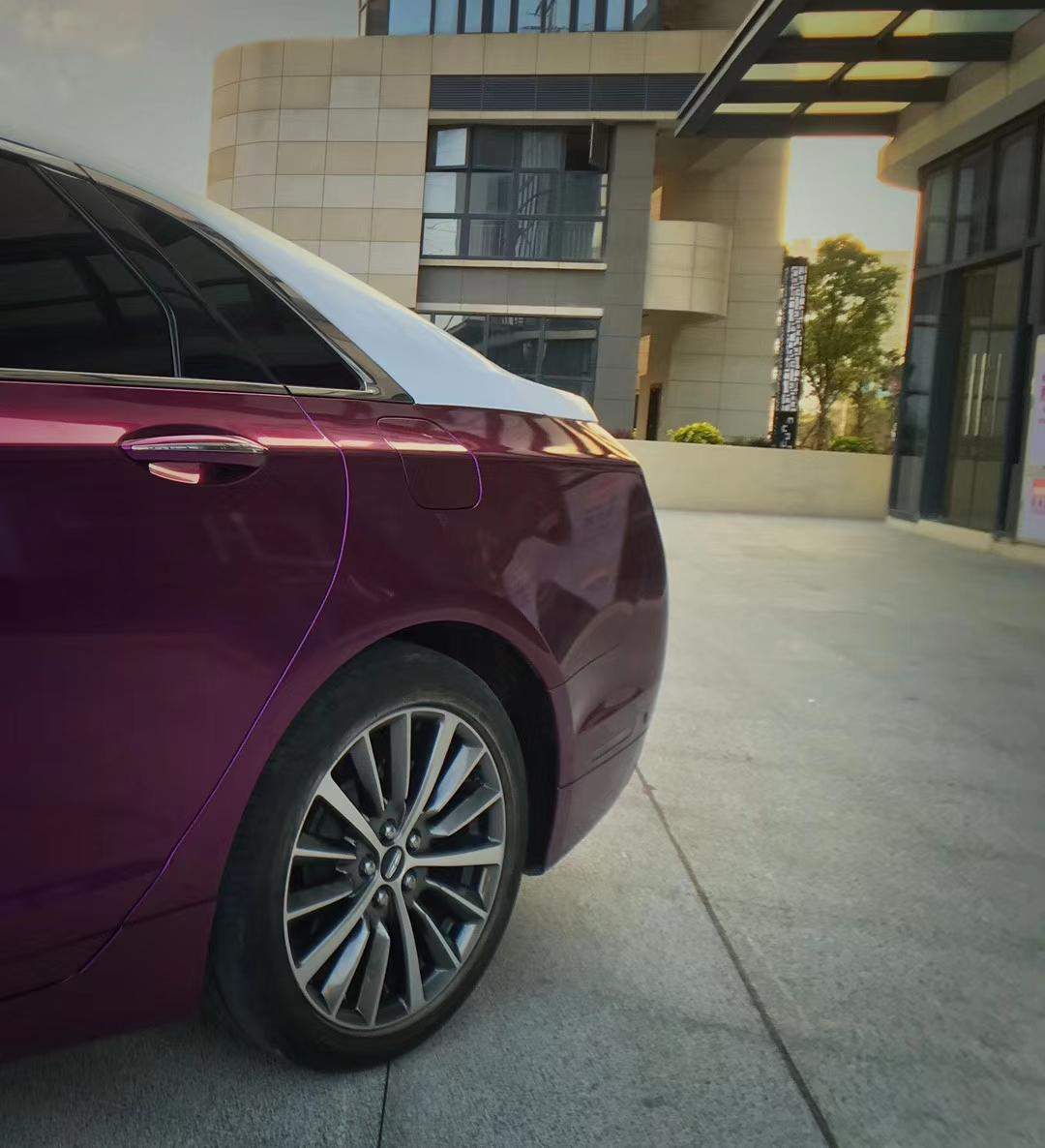 林肯mkz 双拼 超亮金属帝王紫贝壳白变金_林肯mkz车友圈_懂车帝