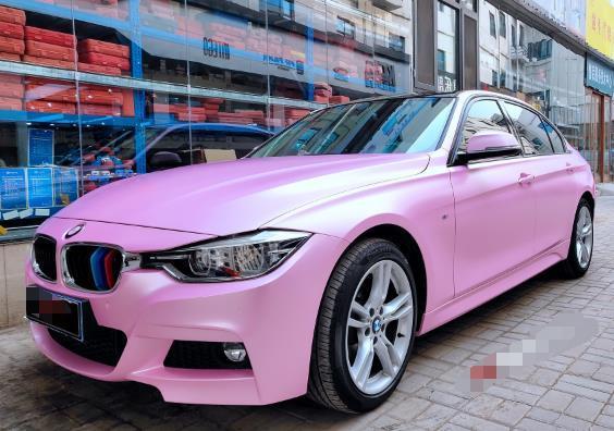 宝马粉色改色河南郑州影刻出品