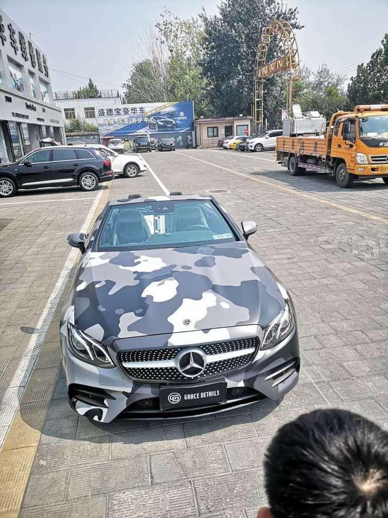 奔驰改色benetton汽车彩绘迷彩系列实车