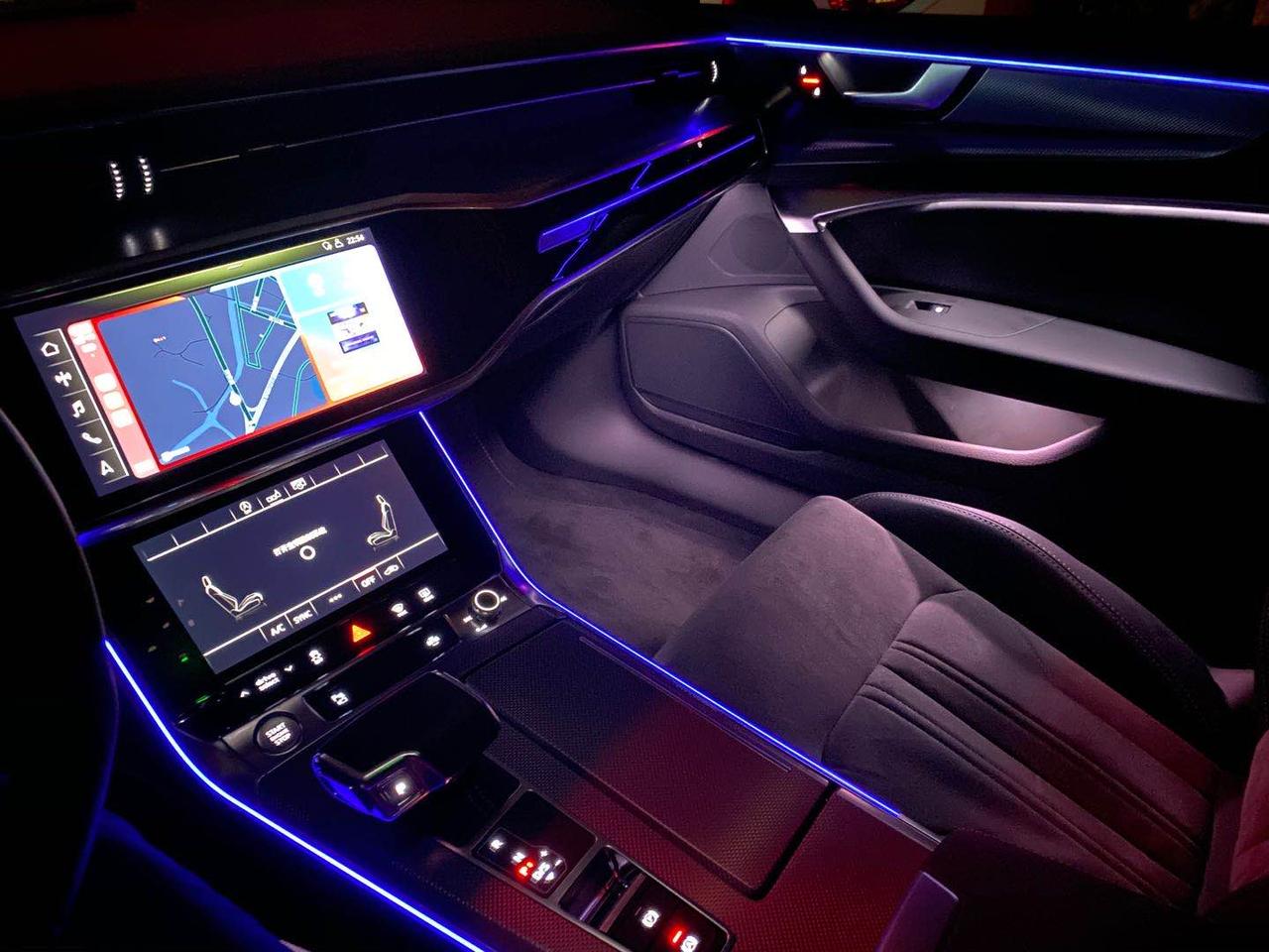 今日份分享之奥迪a6l氛围灯篇#奥迪 21款a6l满配氛围灯