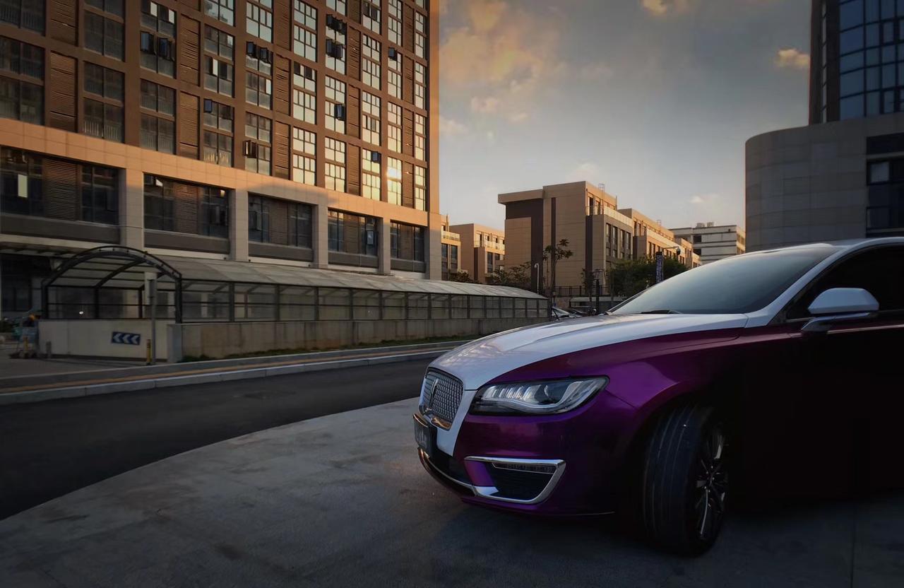 林肯mkz 双拼 超亮金属帝王紫贝壳白变金_林肯mkz车友圈_懂车帝