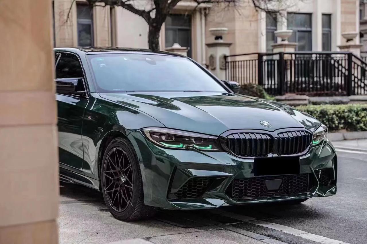 宝马新三系改m3c前杠总成中网配套前唇碳纤维尾翼侧裙尾唇欢迎咨询