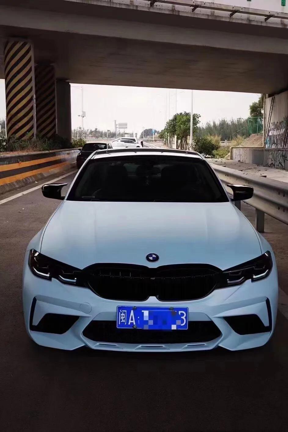 宝马新三系改m3c前杠总成中网配套前唇碳纤维尾翼侧裙尾唇欢迎咨询