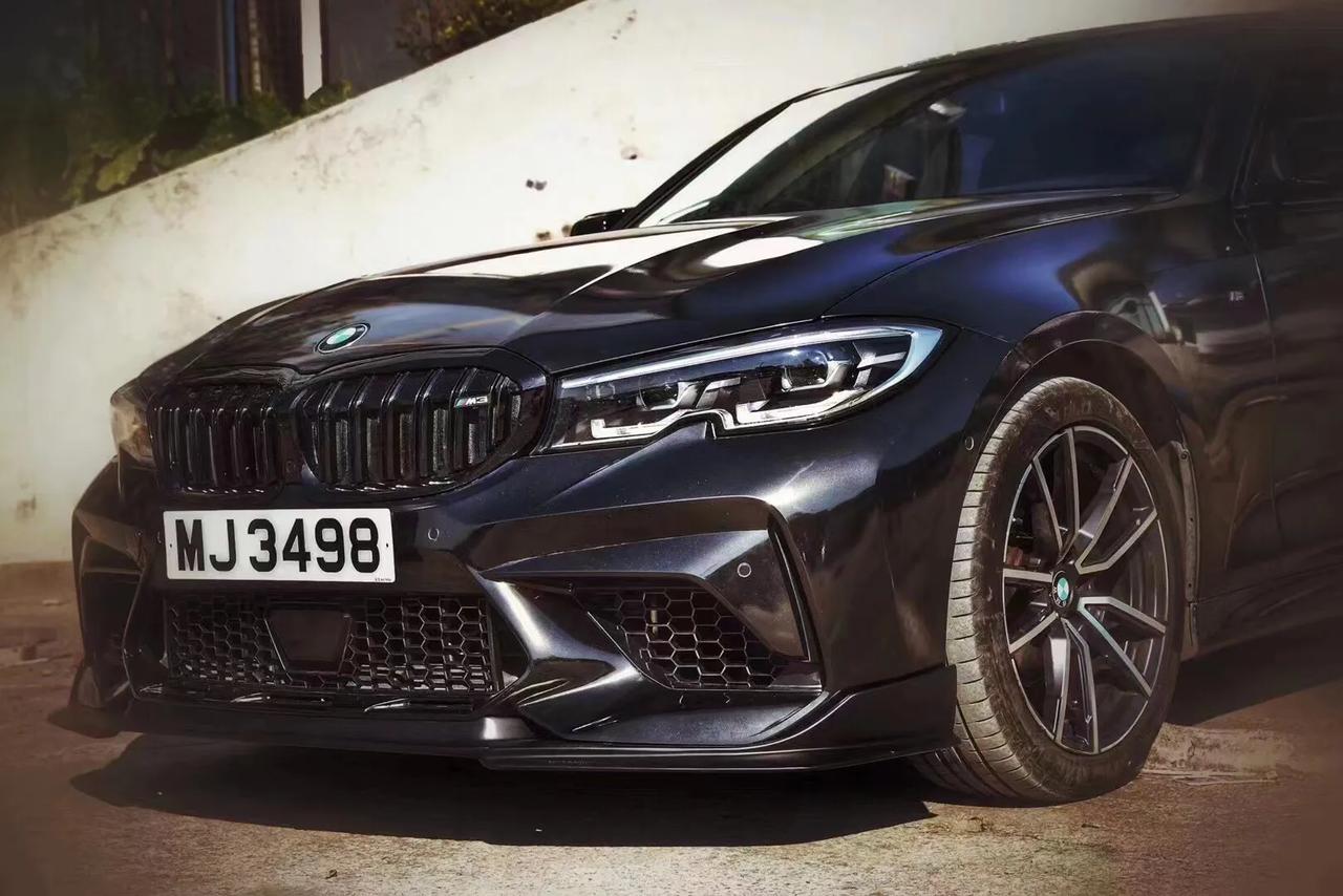 宝马新三系改m3c前杠总成中网配套前唇碳纤维尾翼侧裙尾唇欢迎咨询