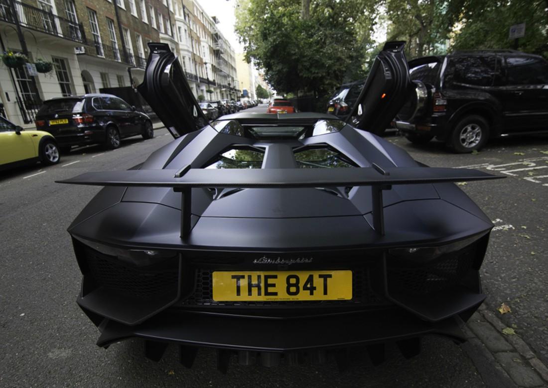 哑光黑大牛,兰博基尼aventador lp750-4 su