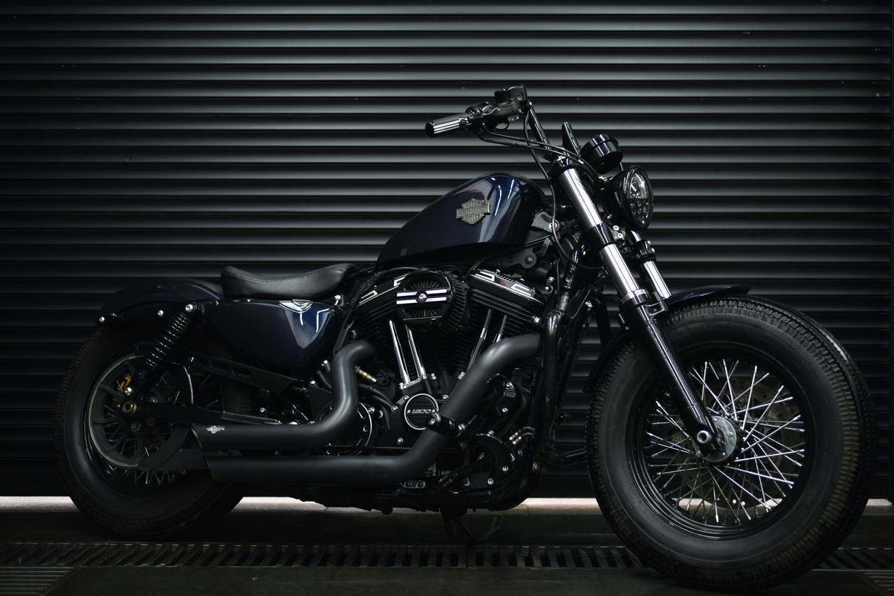 哈雷x48,帅就完了_摩托车_懂车帝