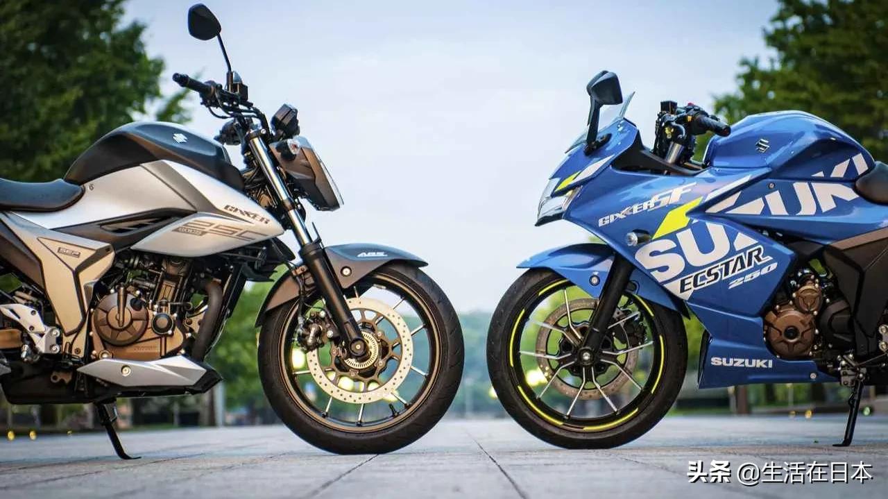 铃木新生代的轻量级gixxer极客飒250油冷系列,单缸是硬
