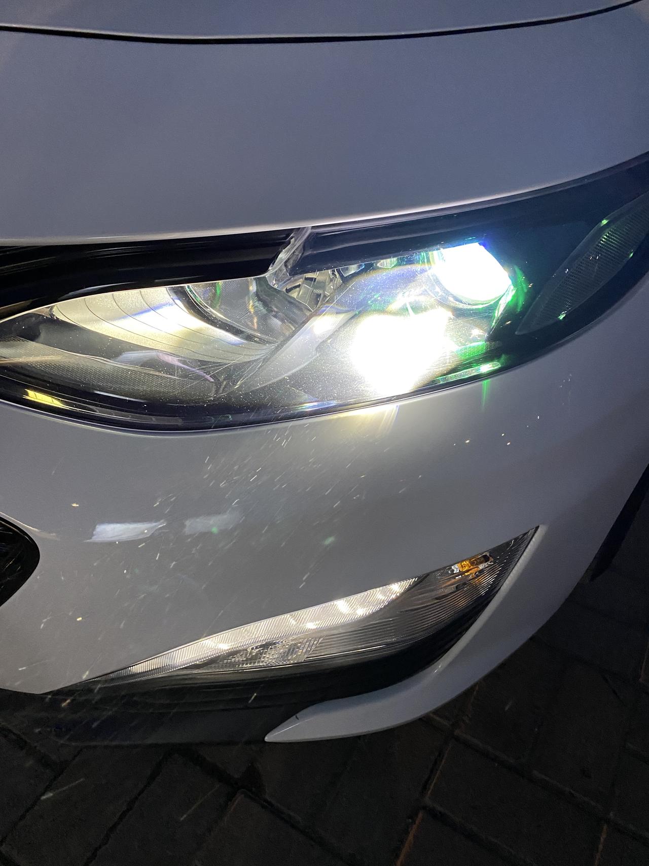 迈锐宝xl改led大灯加装绿色恶魔眼