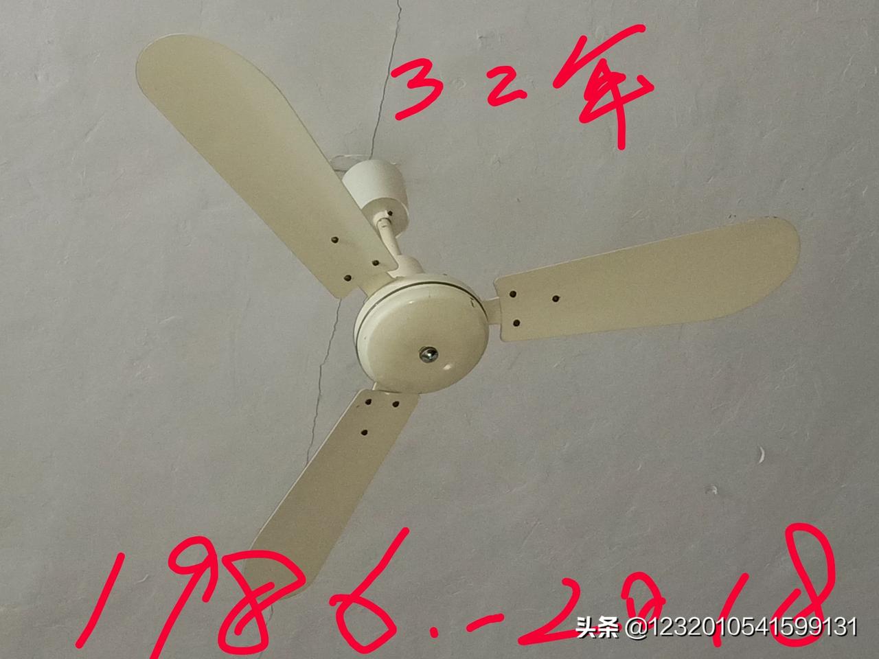 我有一个吊扇是上海三角牌的,八五,八六年买的,当时不带调速器