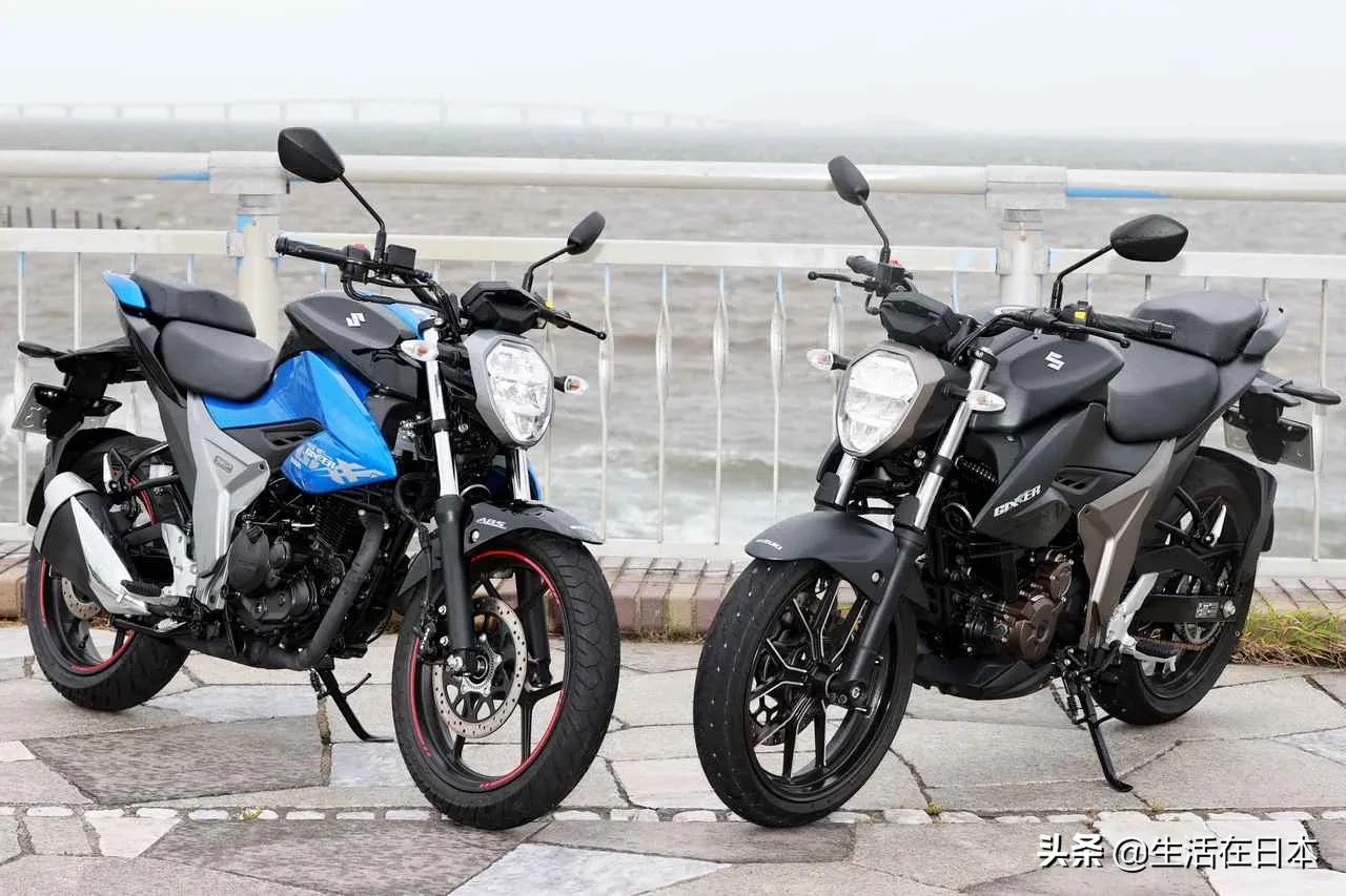 铃木新生代的轻量级gixxer极客飒250油冷系列,单缸是硬