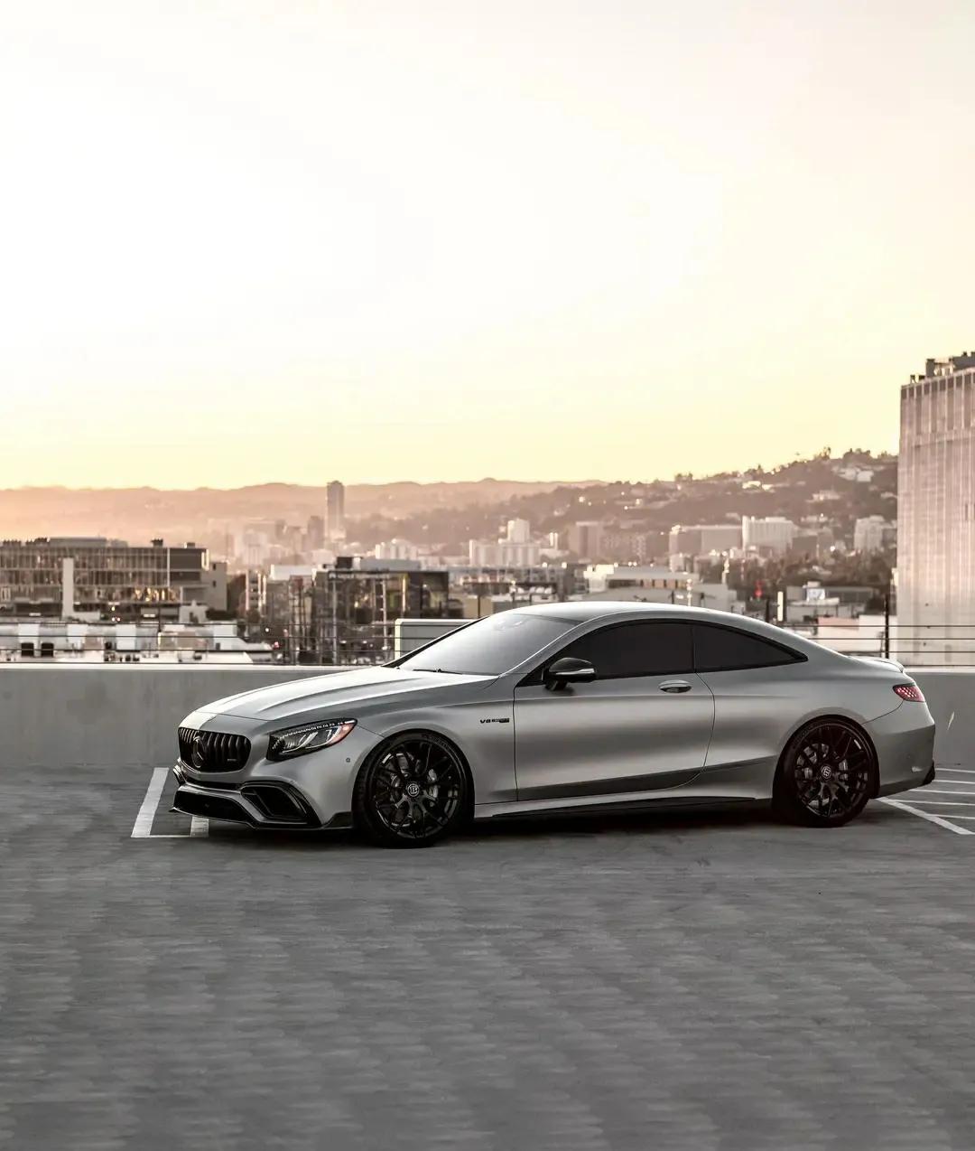 哇哦巴博斯改装版奔驰s63这优雅的造型实在是太帅双门四座跑车路上