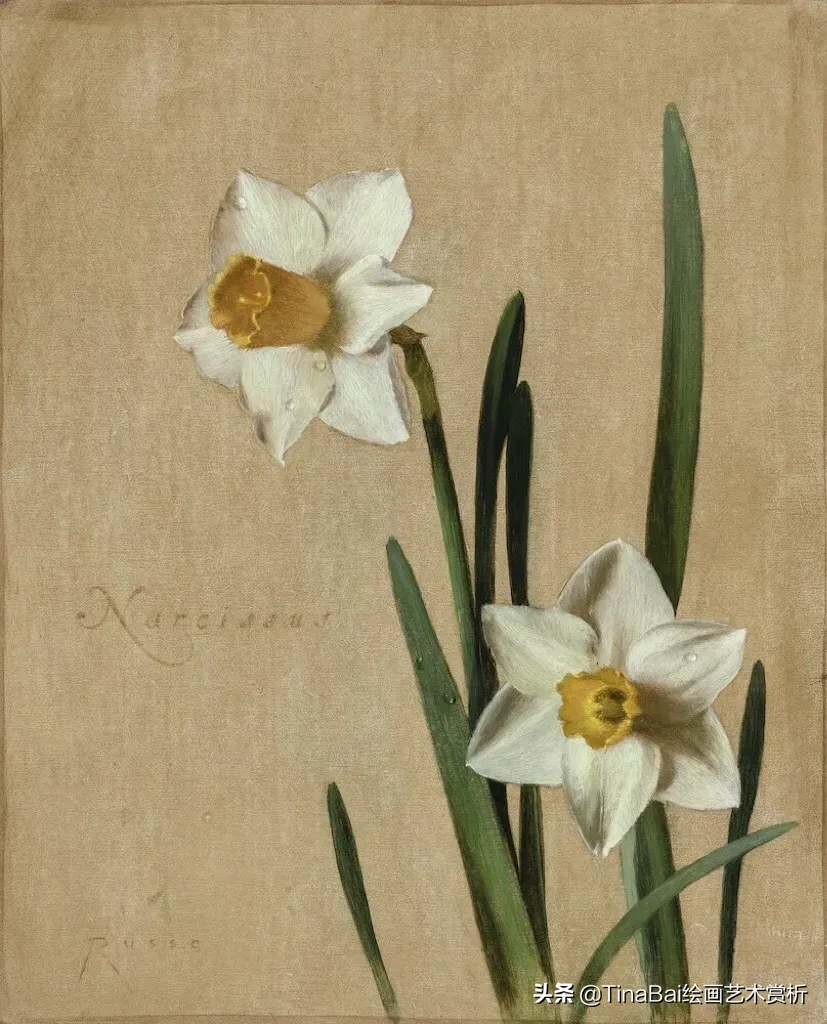 红云岛 黄鹂晓 关情又是春归了 恨花填曲 怨感吹笛 美国画家卡洛 鲁索 绘画 世界绘画艺术欣赏 油画 天天看点