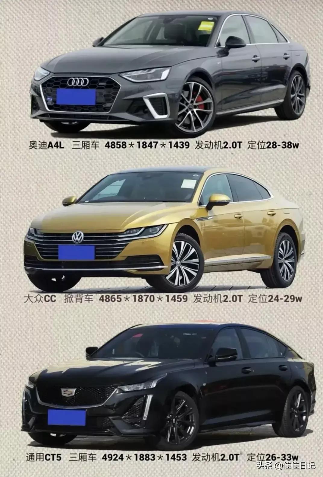 市面上常见的中级车主流车型你最喜欢哪一款