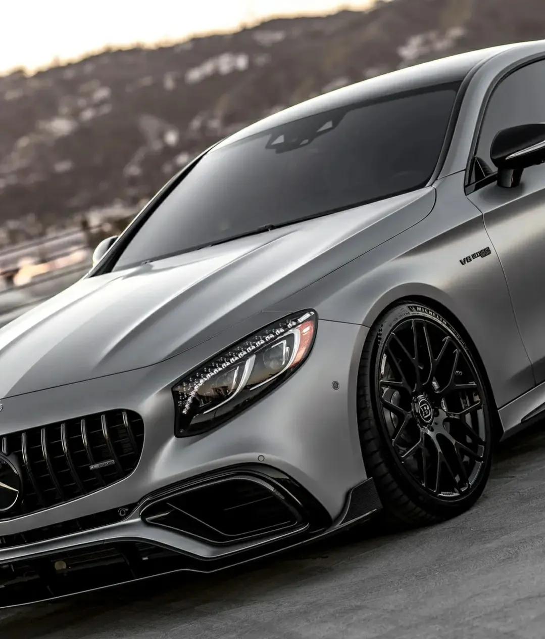 哇哦巴博斯改装版奔驰s63这优雅的造型实在是太帅双门四座跑车路上