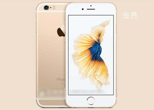 银色iphone  6s正面是一个简洁的类白色,银色的指纹识别home键,起到了