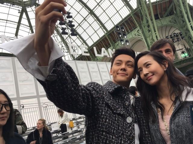 陈伟霆与张钧甯在场内自拍,还相约一起吃饭,咦,两人都是单身,嗯……同