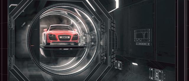 C4D制作-材质贴图渲染场景搭建-奥迪R8汽车