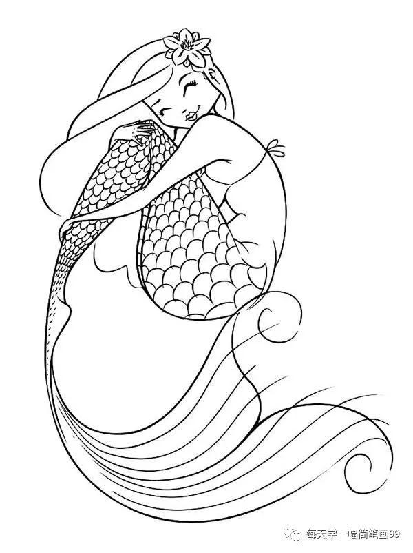美人鱼简笔画幼儿(美人鱼怎么画才漂亮) 资讯 第6张
