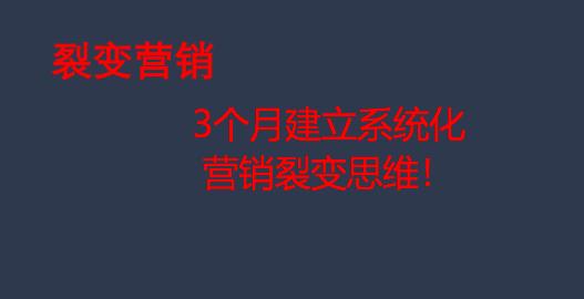 裂变营销:3个月建立系统化裂变思维,让您轻松掌握营销裂变之道