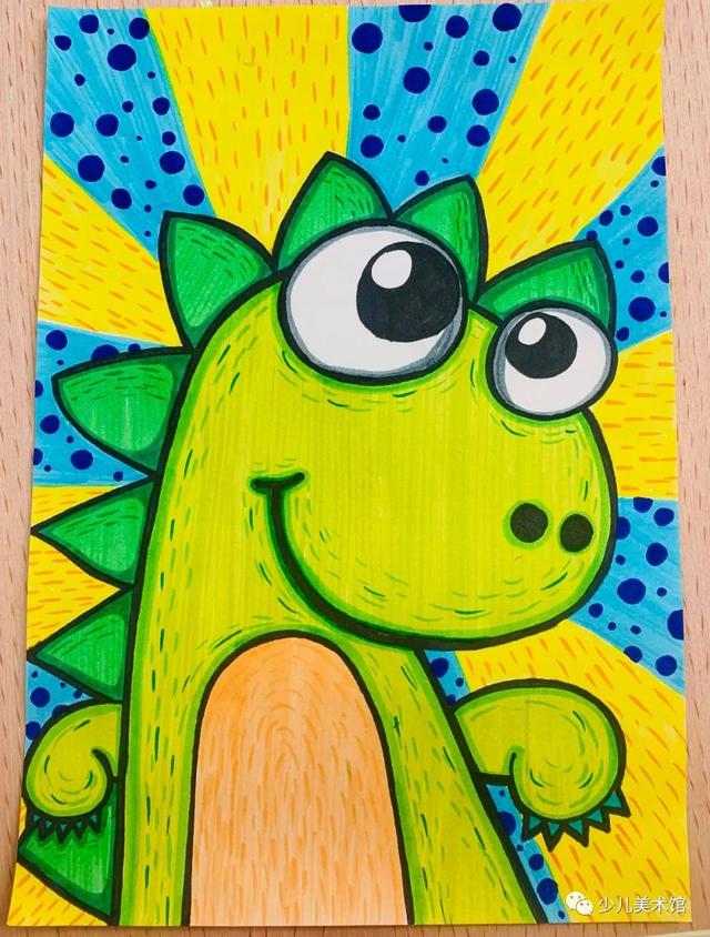 精选的54幅创意儿童画和装饰线条描绘出优秀的模型画让孩子轻松上手