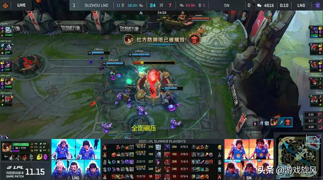 LOL：SN整活四核阵容扎克辅助失利，一阵打野杀疯了LNG轻取赛点