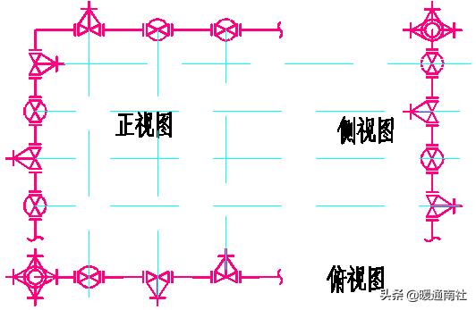 管道工程测量坐标点展轴线图