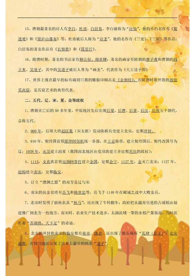 最全人教版：中考历史总复习资料！提分重点明确，没掌握的抓紧背
