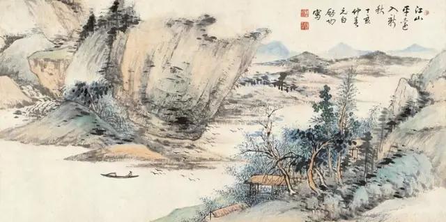 这幅精美的山水画共70幅插图