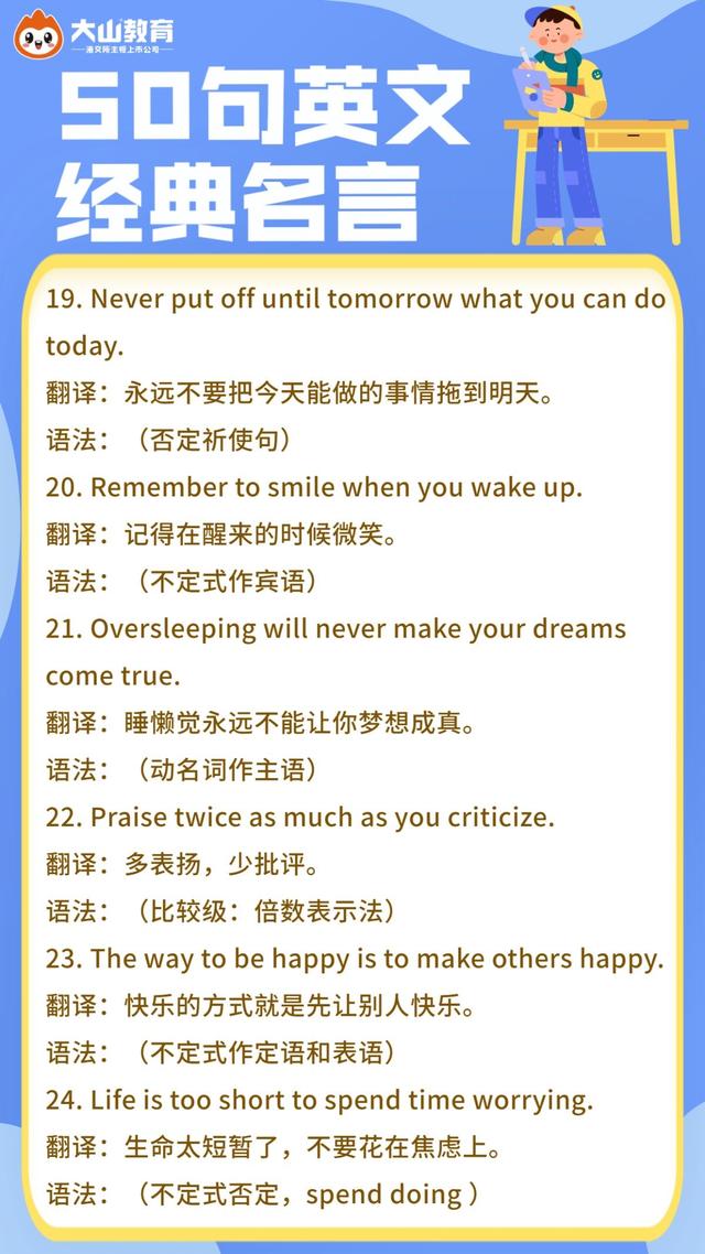50句英語高分作文必背經典名言 含語法解析 背熟次次拿高分 中國熱點