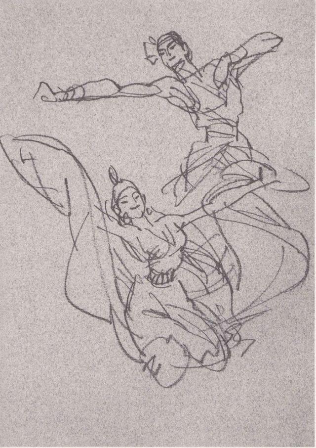 跳舞姿势怎么画速写-天晟网