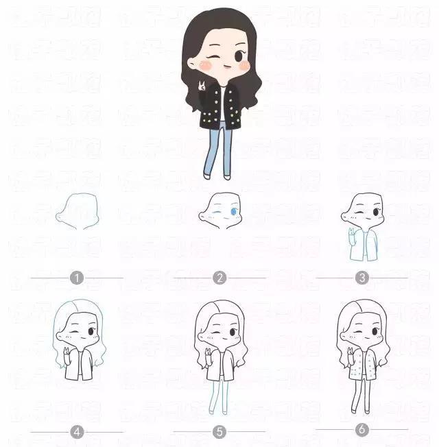 这么萌的迪丽热巴,小伙伴们,超q版的热巴来啦,还有完整的绘画步骤哦