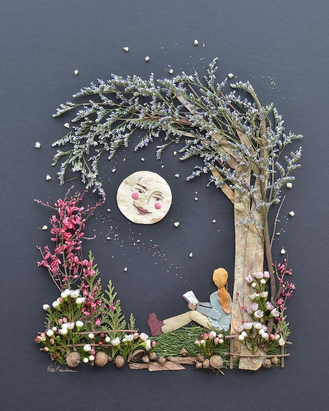 简单的树叶贴画,孩子的手工作业,快来和孩子一起制作吧(幼儿园亲子手