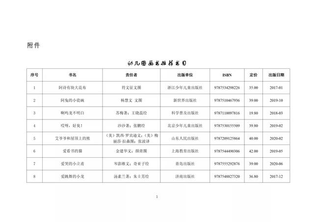 347种幼儿图画书书单来了！教育部推荐