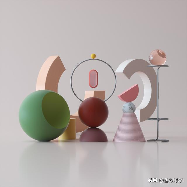 颜色精致、赏心悦目的C4D作品