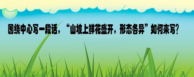 形态各异造句山坡上鲜花盛开形态各异围绕一个意思写一段话