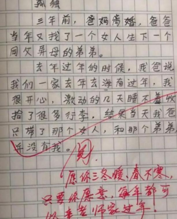 小学生作文 熊出没大结局 老师看后不忍扣分 网友 心疼熊二 太阳信息网