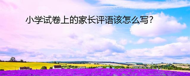 家长评价怎么写最简单（小学试卷上家长评语怎么写）