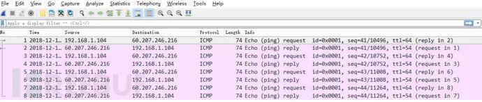 Wireshark的抓包和分析