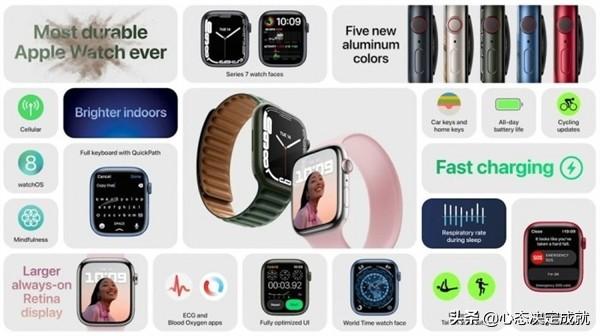 Apple Watch Series 7 即将发布，续航提升到18小时，充电速度提高30%